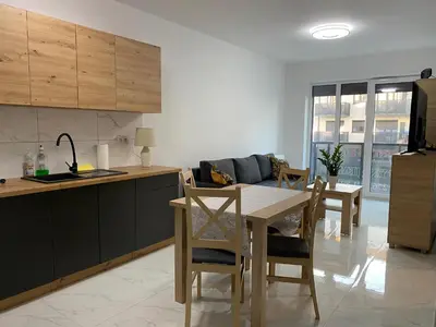 Kuchnia lub aneks kuchenny w obiekcie Apartamenty JAGODNO