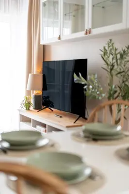 Plan piętra w obiekcie Apartament Oliwny 34 - balkon z widokiem na góry