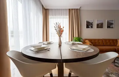 Część wypoczynkowa w obiekcie Apartament Szafirowy 40 - z dużym tarasem