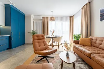 Część wypoczynkowa w obiekcie Apartament Szafirowy 40 - z dużym tarasem