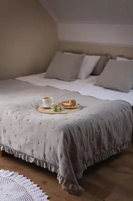 Łóżko lub łóżka w pokoju w obiekcie Zielone Wzgórze
