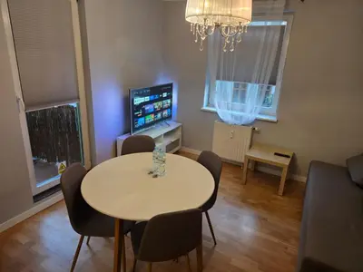 Telewizja i/lub zestaw kina domowego w obiekcie Zamieszkaj w Sercu Wrocławia