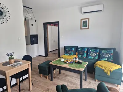 Część wypoczynkowa w obiekcie Apartament Słoneczny Taras nad Baryczą