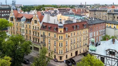 Widok na miasto Gliwice z tego apartamentu