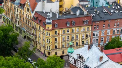 Widok na miasto Gliwice z tego apartamentu
