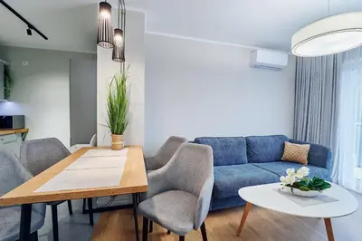 Część wypoczynkowa w obiekcie LAGUNA Apartament Polanica Residence 23 Przytulny z klimatyzacją
