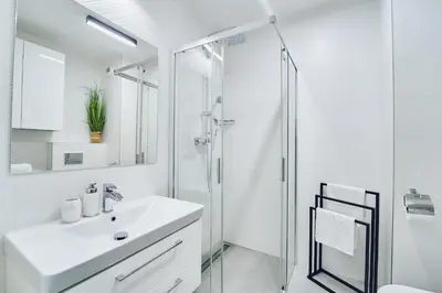 Łazienka w obiekcie LAGUNA Apartament Polanica Residence 23 Przytulny z klimatyzacją