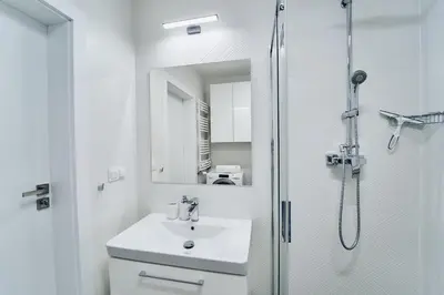 Łazienka w obiekcie LAGUNA Apartament Polanica Residence 23 Przytulny z klimatyzacją