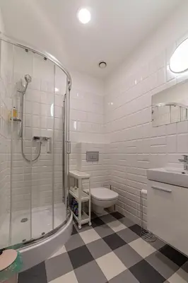 Łazienka w obiekcie RentPlanet - Studio na Grobli