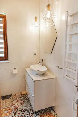 Łazienka w obiekcie Skrzaci zakątek - domek z prywatną balią z jacuzzi