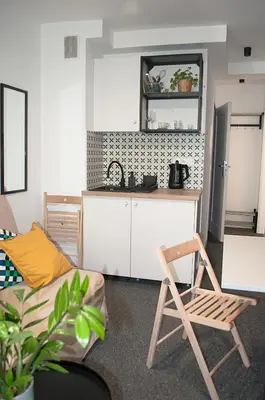 Kuchnia lub aneks kuchenny w obiekcie Patro Apartament 3 Wrocław Centrum