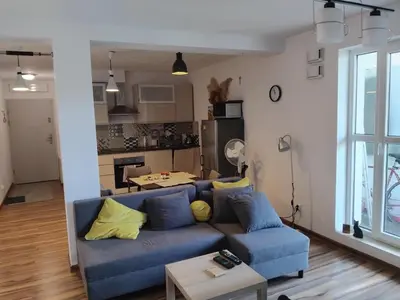 Kuchnia lub aneks kuchenny w obiekcie Apartament Karakorum Lokum Wrocław Borowska