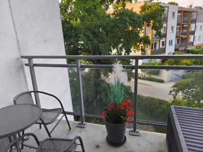 Balkon lub taras w obiekcie Apartament Magellana
