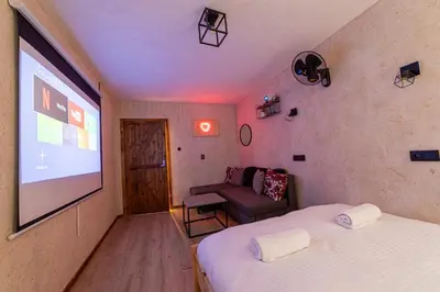 Łóżko lub łóżka w pokoju w obiekcie RentPlanet - Apartament Rejtana