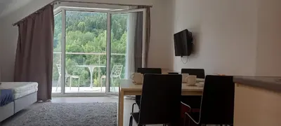 Telewizja i/lub zestaw kina domowego w obiekcie Mountain View Czarna Góra Resort