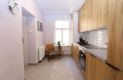 Kuchnia lub aneks kuchenny w obiekcie Apartament Sudeckie Boho