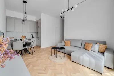 Część wypoczynkowa w obiekcie Młynarska 2B by Homeprime
