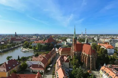 Widok na miasto Wrocław z tego apartamentu