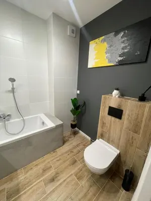 Łazienka w obiekcie Apartament Park Poezji II