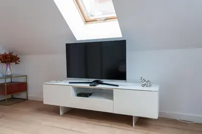 Telewizja i/lub zestaw kina domowego w obiekcie Apartamenty Raciborska 8