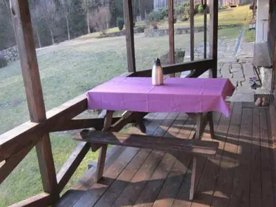 Balkon lub taras w obiekcie Agrowczasy Góry Bystrzyckie