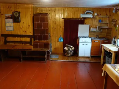 Kuchnia lub aneks kuchenny w obiekcie Agrowczasy Góry Bystrzyckie