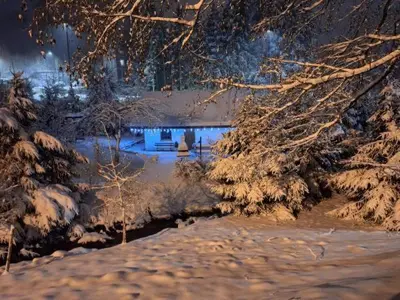 Obiekt Domek Nad Strumykiem zimą