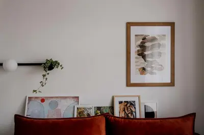 Plan piętra w obiekcie Studio 141 z podwójnym łóżkiem i rozkładaną sofą