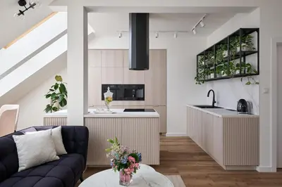 Kuchnia lub aneks kuchenny w obiekcie Marbello Apartment Wroclaw