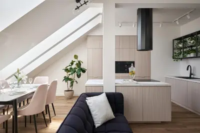 Kuchnia lub aneks kuchenny w obiekcie Marbello Apartment Wroclaw