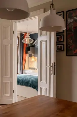 Łóżko lub łóżka w pokoju w obiekcie RentPlanet - Odra Tower