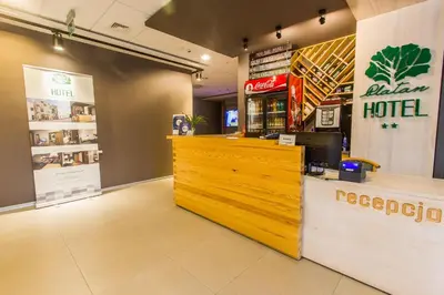 Hol lub recepcja w obiekcie Hotel Platan