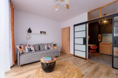Kuchnia lub aneks kuchenny w obiekcie Paryski Zakątek Cosy Apartment by BookingHost