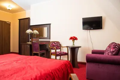 Telewizja i/lub zestaw kina domowego w obiekcie Zajazd u Beaty i Violetty