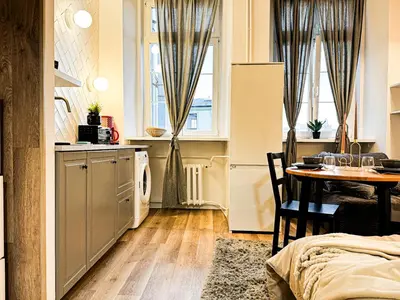 Plan piętra w obiekcie Walk 50m to Market Square & Rynek! Stylish 1BR, Kitchen