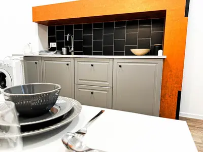 Kuchnia lub aneks kuchenny w obiekcie 1min Walk to Market Square, Beautiful Views! Stylish 1BR Kitchen