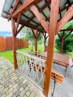 Ogród w obiekcie Kwatera - Pod Wiatrakiem, JACUZZI ZEWNĘTRZNE