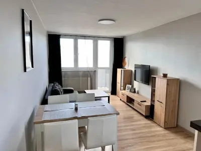 Część wypoczynkowa w obiekcie Apartament Piast
