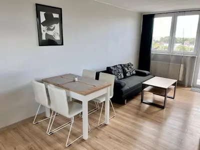 Część wypoczynkowa w obiekcie Apartament Piast