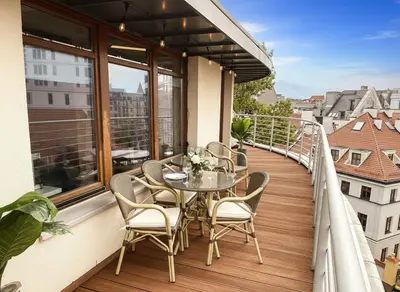 Balkon lub taras w obiekcie Apartimento Villa Prince Witold