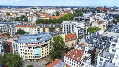 Widok na miasto Wrocław z tego apartamentu