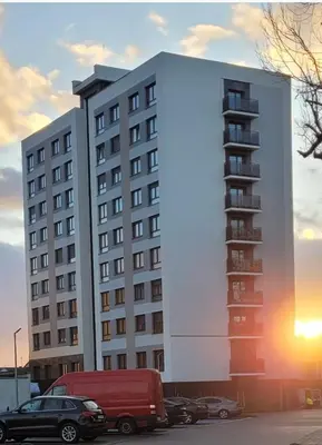 Budynek, w którym mieści się apartament