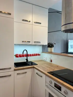 Kuchnia lub aneks kuchenny w obiekcie Pomorska Apartment