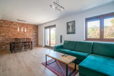 Część wypoczynkowa w obiekcie Apartament Werona Check-in 24h AirCon Privat Parking