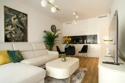 Telewizja i/lub zestaw kina domowego w obiekcie Boulevard Drobnera IV - Apartament nad Odrą - Rynek