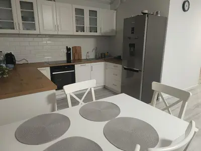 Kuchnia lub aneks kuchenny w obiekcie Apartament pod Złotym Bocianem