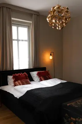 Łóżko lub łóżka w pokoju w obiekcie Apartament Szafran - Sudeckie Historie