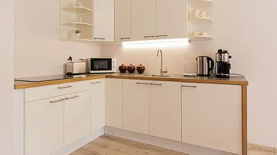 Kuchnia lub aneks kuchenny w obiekcie Vacation Club - Aleja Zwycięzców 6F Apartament 15