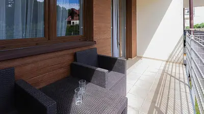 Balkon lub taras w obiekcie Vacation Club - Aleja Zwycięzców 6F Apartament 15