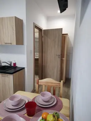 Kuchnia lub aneks kuchenny w obiekcie Apartamenty Pod Gruszą